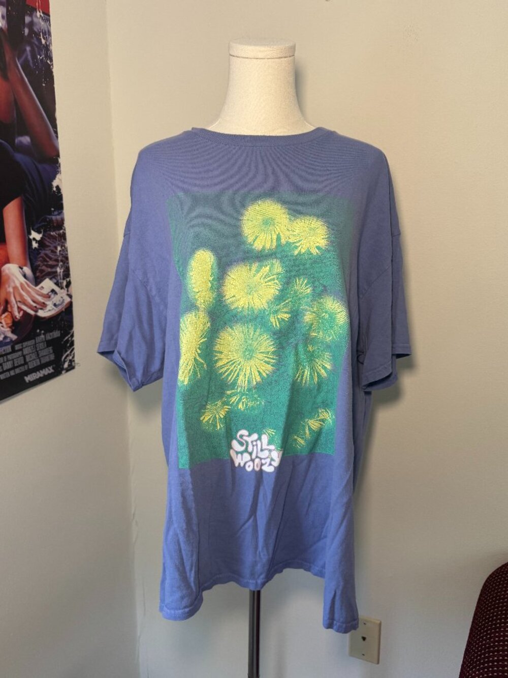 Urban Outfitters Still Woozy Light Purple, Yellow, and Green Floral Short Sleeve
